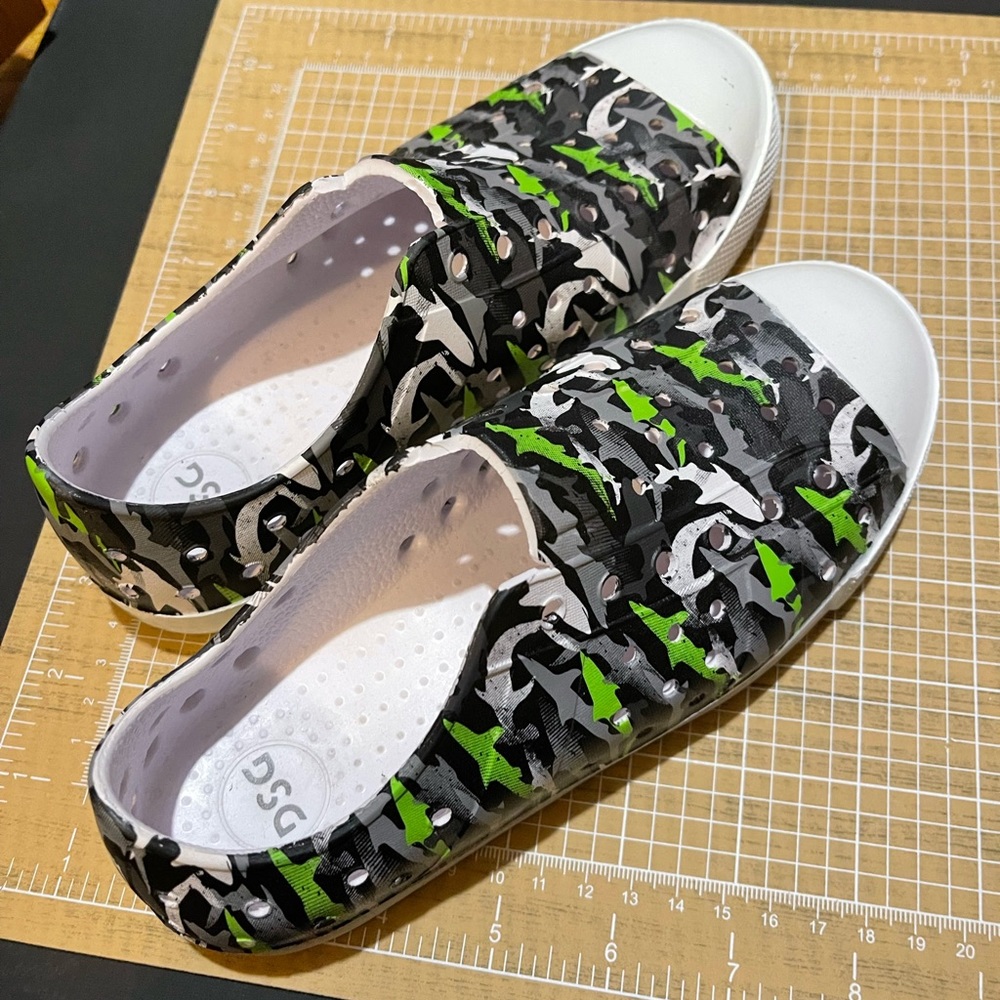 DSG Kids' Youth 1.5  EVA Slip-On Shoes shark camouflage